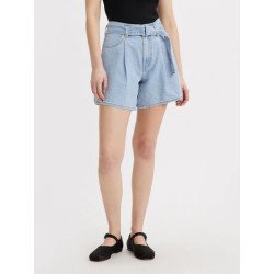 High-Waist Paperbag Shorts